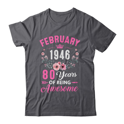 Awesome Since 1946 80 Years Old February 80th Birthday Women Shirt & Tank Top | siriusteestore