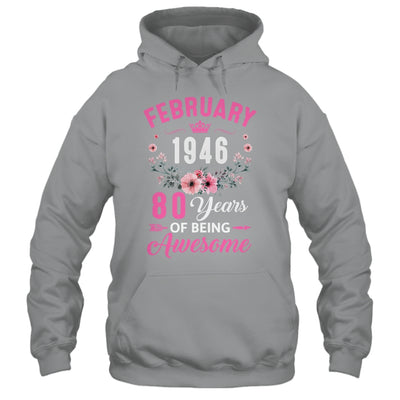 Awesome Since 1946 80 Years Old February 80th Birthday Women Shirt & Tank Top | siriusteestore