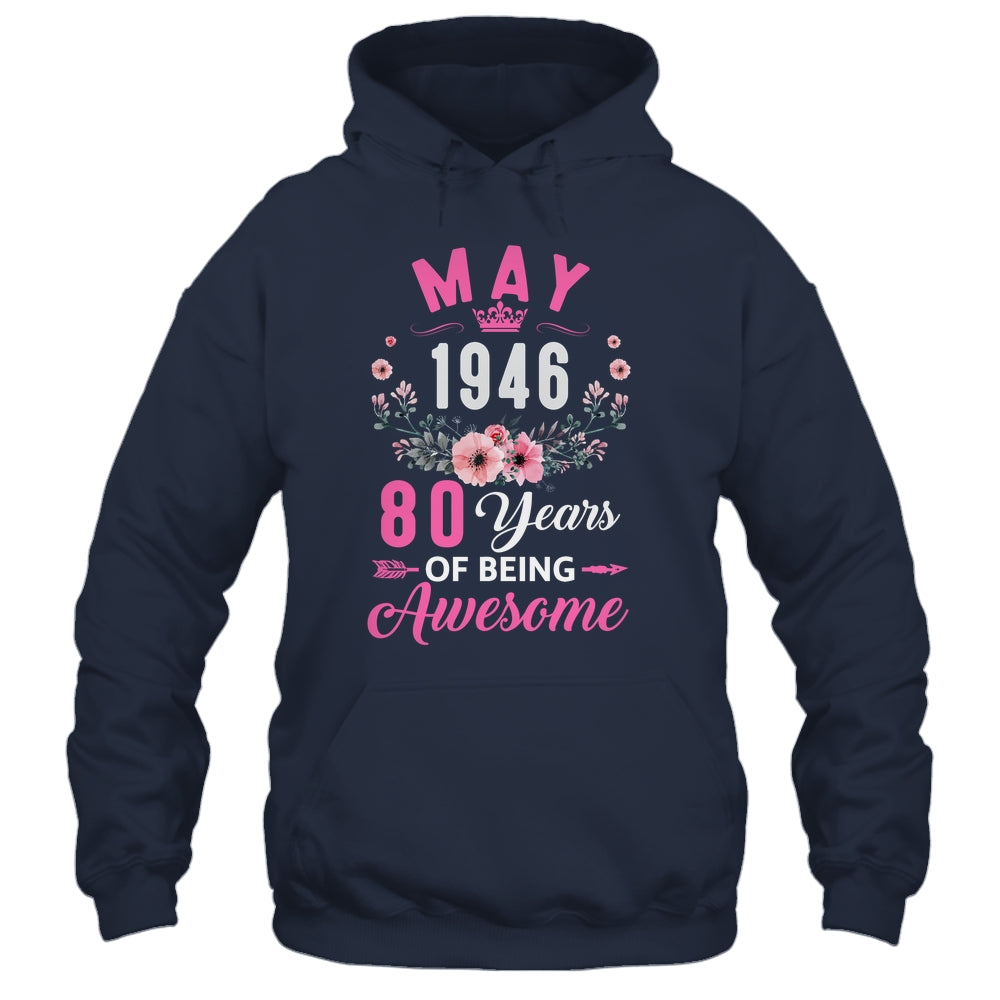 Awesome Since 1946 80 Years Old May 80th Birthday Women Shirt & Tank Top | siriusteestore