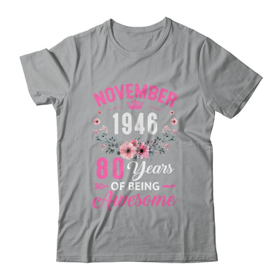 Awesome Since 1946 80 Years Old November 80th Birthday Women Shirt & Tank Top | siriusteestore