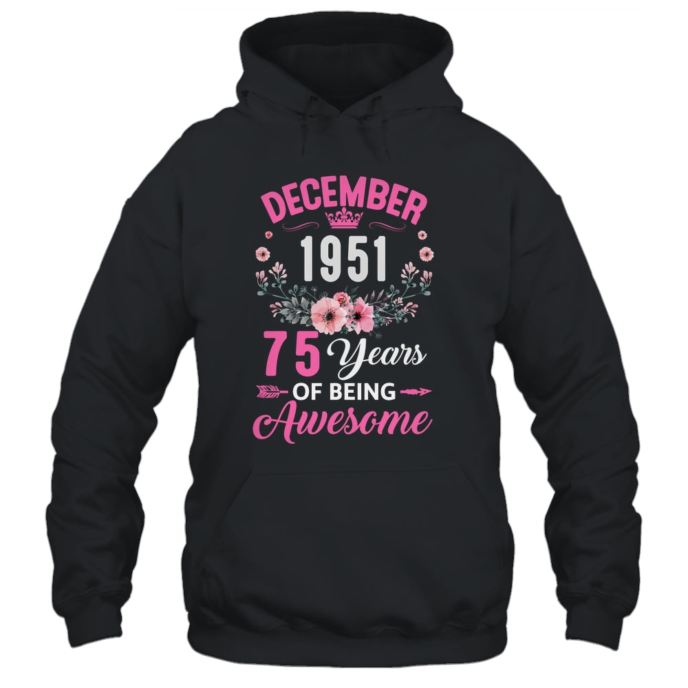 Awesome Since 1951 75 Years Old December 75th Birthday Women Shirt & Tank Top | siriusteestore