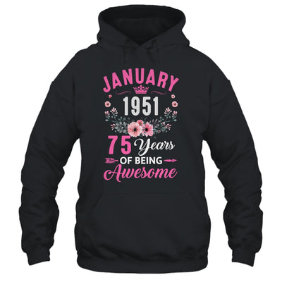 Awesome Since 1951 75 Years Old January 75th Birthday Women Shirt & Tank Top | siriusteestore