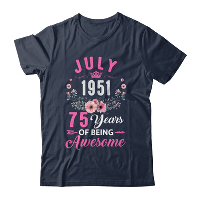Awesome Since 1951 75 Years Old July 75th Birthday Women Shirt & Tank Top | siriusteestore