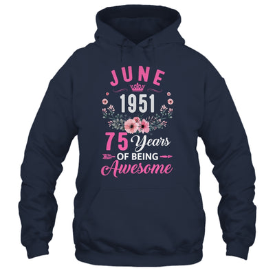Awesome Since 1951 75 Years Old June 75th Birthday Women Shirt & Tank Top | siriusteestore