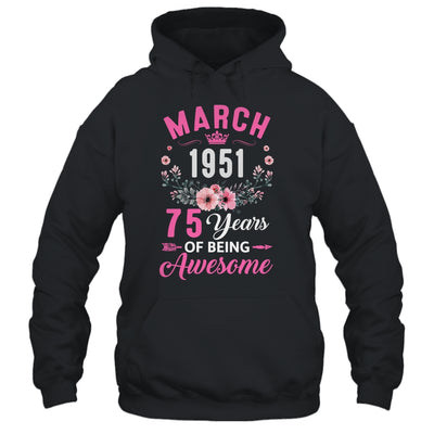 Awesome Since 1951 75 Years Old March 75th Birthday Women Shirt & Tank Top | siriusteestore