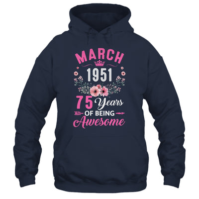 Awesome Since 1951 75 Years Old March 75th Birthday Women Shirt & Tank Top | siriusteestore