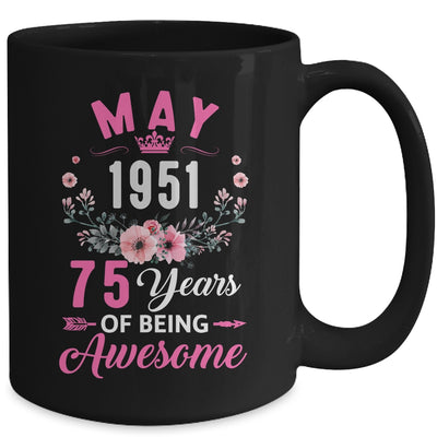 Awesome Since 1951 75 Years Old May 75th Birthday Women Mug | siriusteestore
