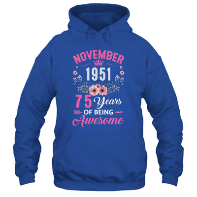 Awesome Since 1951 75 Years Old November 75th Birthday Women Shirt & Tank Top | siriusteestore