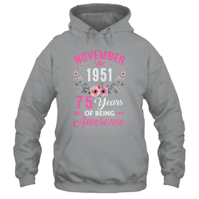 Awesome Since 1951 75 Years Old November 75th Birthday Women Shirt & Tank Top | siriusteestore