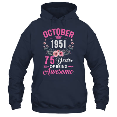 Awesome Since 1951 75 Years Old October 75th Birthday Women Shirt & Tank Top | siriusteestore