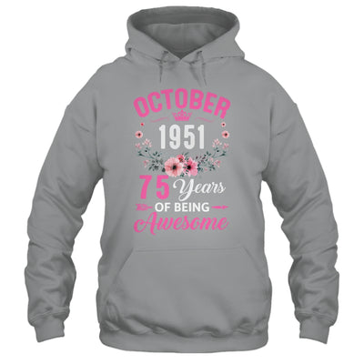 Awesome Since 1951 75 Years Old October 75th Birthday Women Shirt & Tank Top | siriusteestore