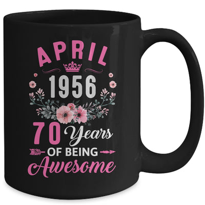 Awesome Since 1956 70 Years Old April 70th Birthday Women Mug | siriusteestore
