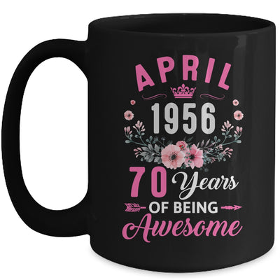 Awesome Since 1956 70 Years Old April 70th Birthday Women Mug | siriusteestore