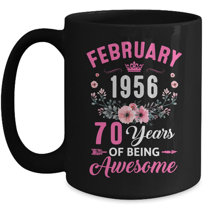 Awesome Since 1956 70 Years Old February 70th Birthday Women Mug | siriusteestore