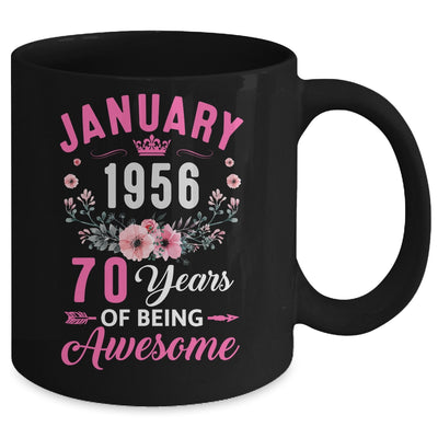 Awesome Since 1956 70 Years Old January 70th Birthday Women Mug | siriusteestore