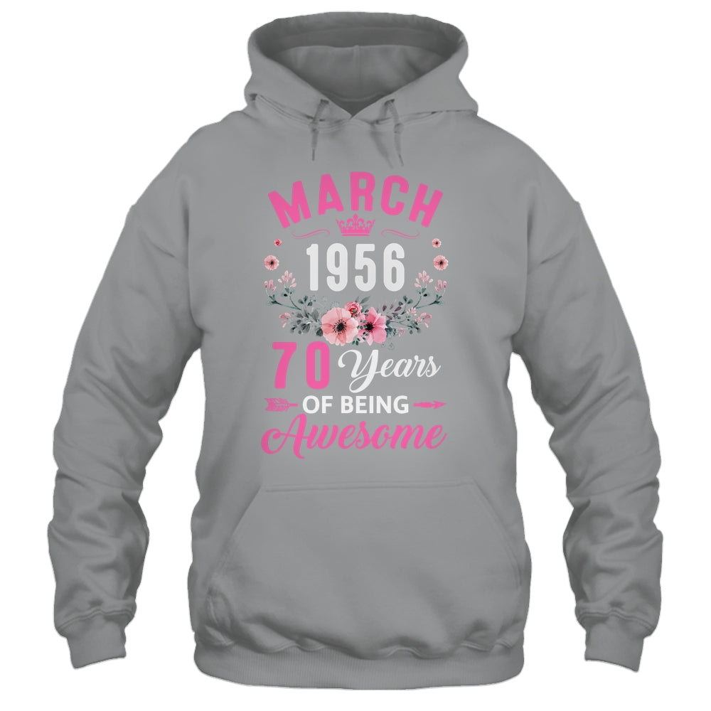 Awesome Since 1956 70 Years Old March 70th Birthday Women Shirt & Tank Top | siriusteestore