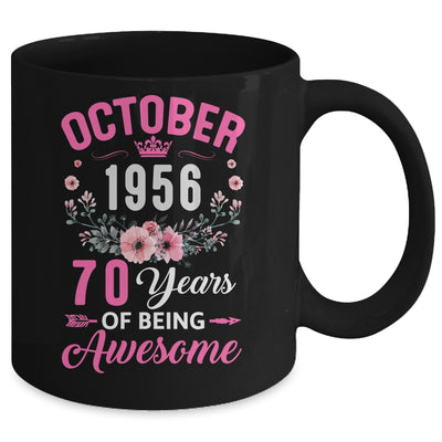 Awesome Since 1956 70 Years Old October 70th Birthday Women Mug | siriusteestore