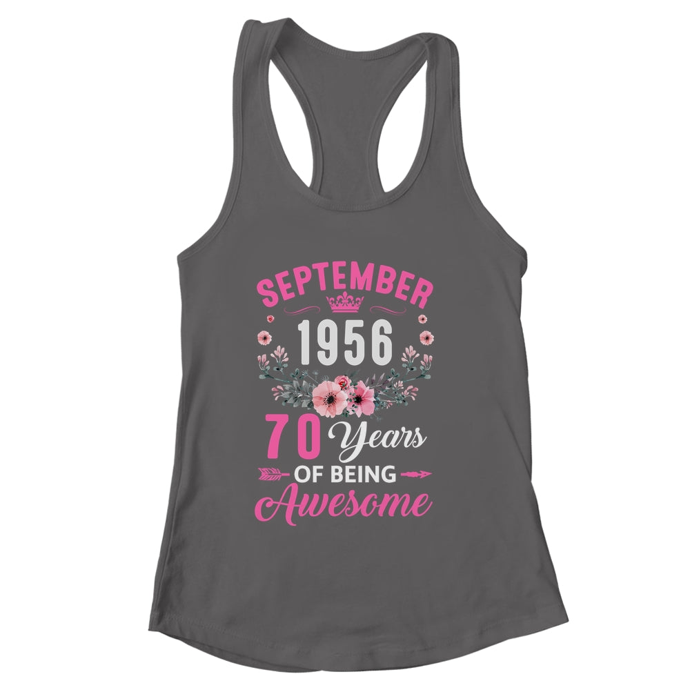Awesome Since 1956 70 Years Old September 70th Birthday Women Shirt & Tank Top | siriusteestore