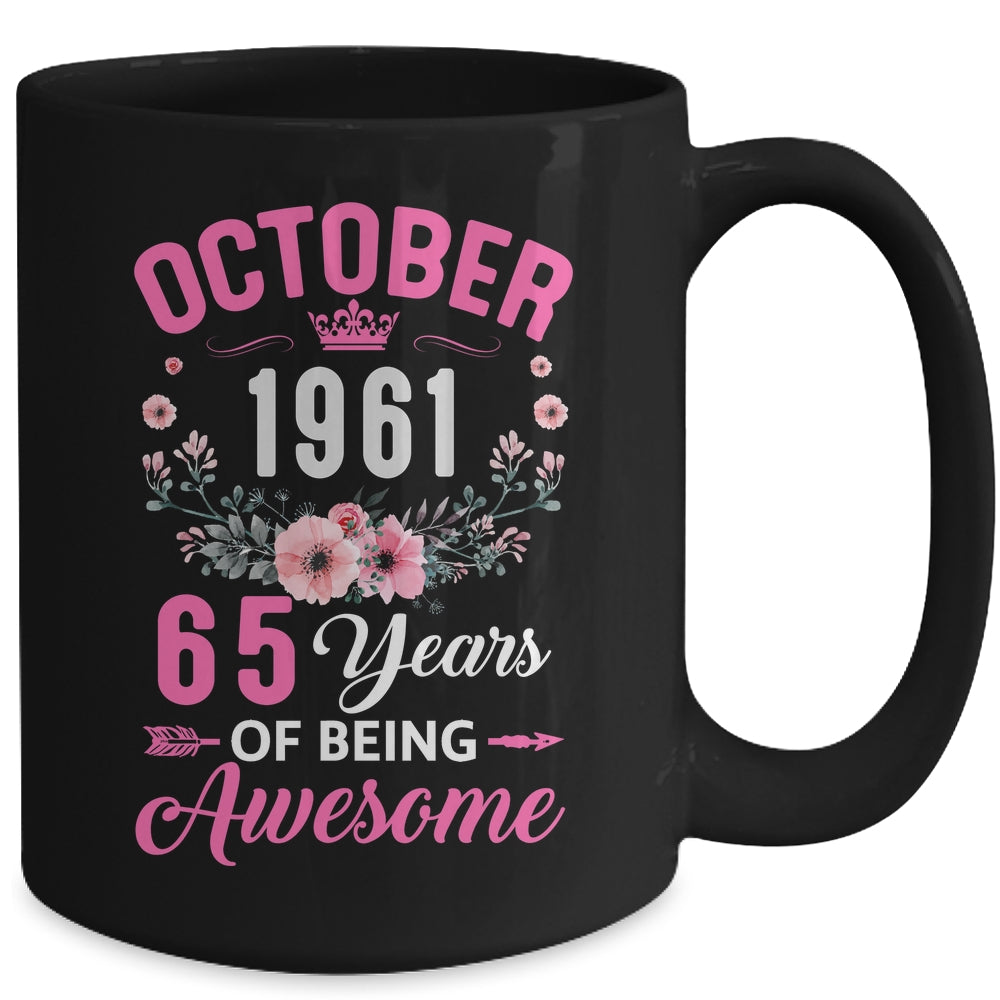 Awesome Since 1961 65 Years Old October 65th Birthday Women Mug | siriusteestore