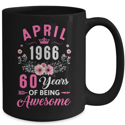 Awesome Since 1966 60 Years Old April 60th Birthday Women Mug | siriusteestore