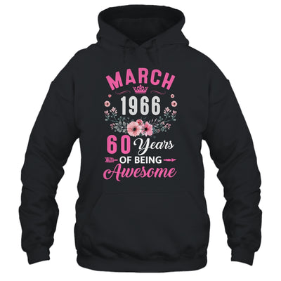 Awesome Since 1966 60 Years Old March 60th Birthday Women Shirt & Tank Top | siriusteestore
