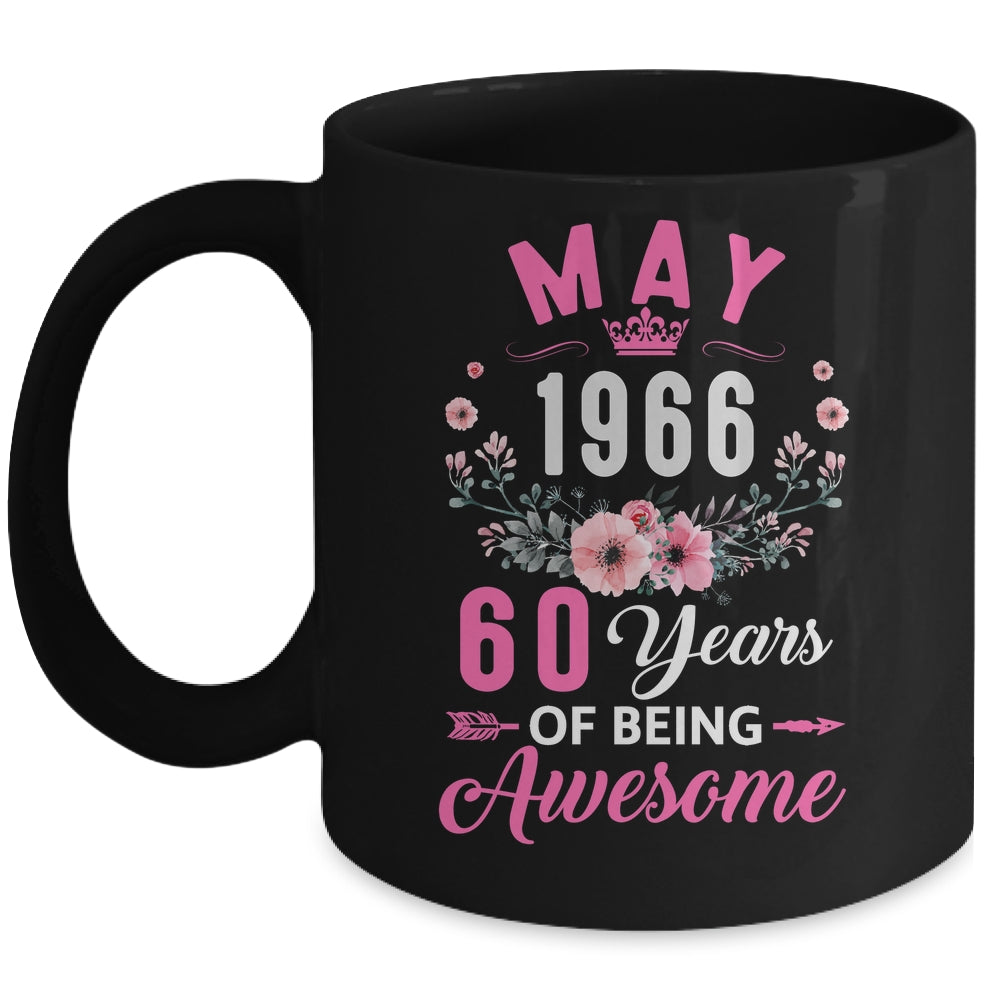 Awesome Since 1966 60 Years Old May 60th Birthday Women Mug | siriusteestore