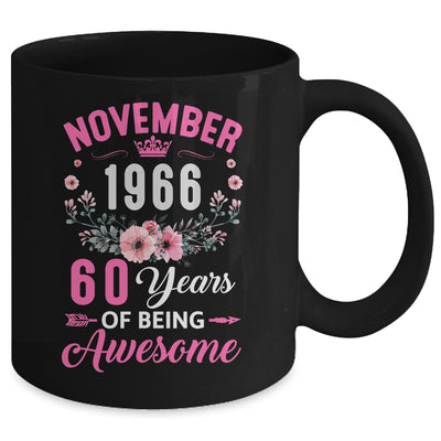 Awesome Since 1966 60 Years Old November 60th Birthday Women Mug | siriusteestore