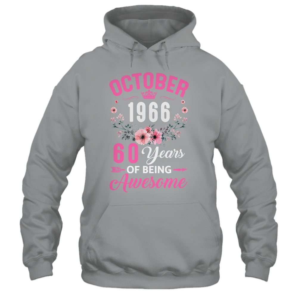 Awesome Since 1966 60 Years Old October 60th Birthday Women Shirt & Tank Top | siriusteestore