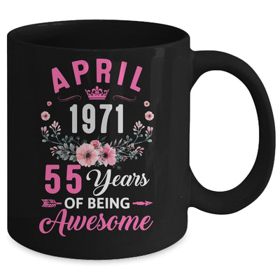 Awesome Since 1971 55 Years Old April 55th Birthday Women Mug | siriusteestore