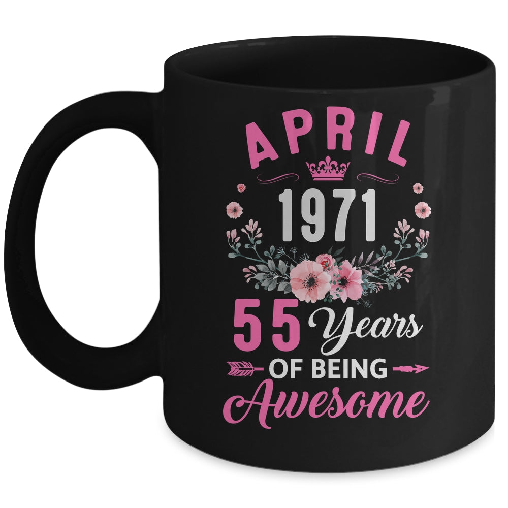 Awesome Since 1971 55 Years Old April 55th Birthday Women Mug | siriusteestore