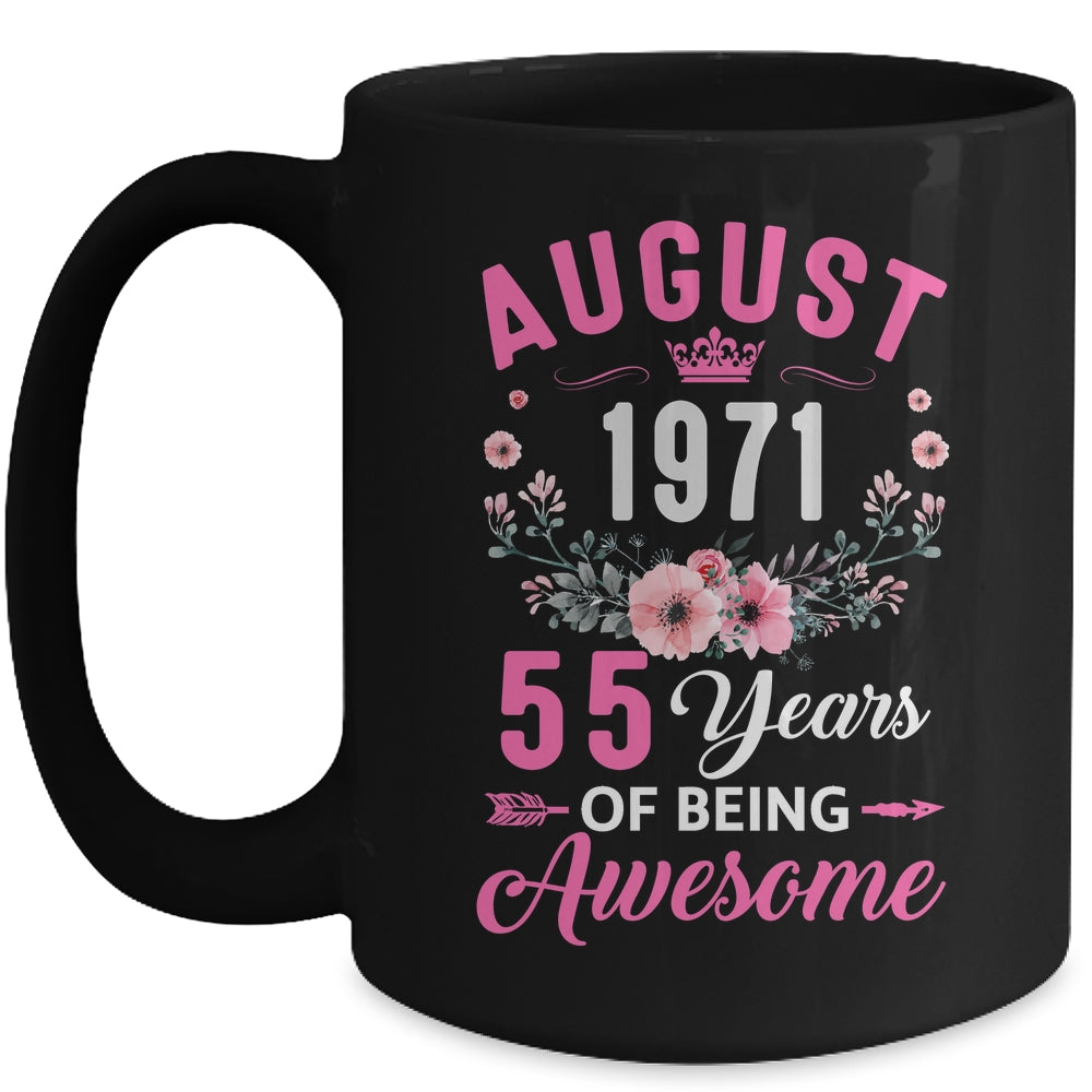 Awesome Since 1971 55 Years Old August 55th Birthday Women Mug | siriusteestore