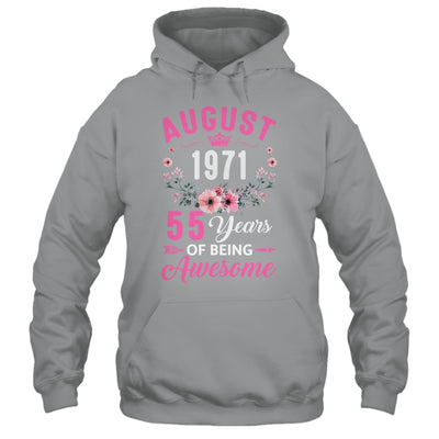 Awesome Since 1971 55 Years Old August 55th Birthday Women Shirt & Tank Top | siriusteestore