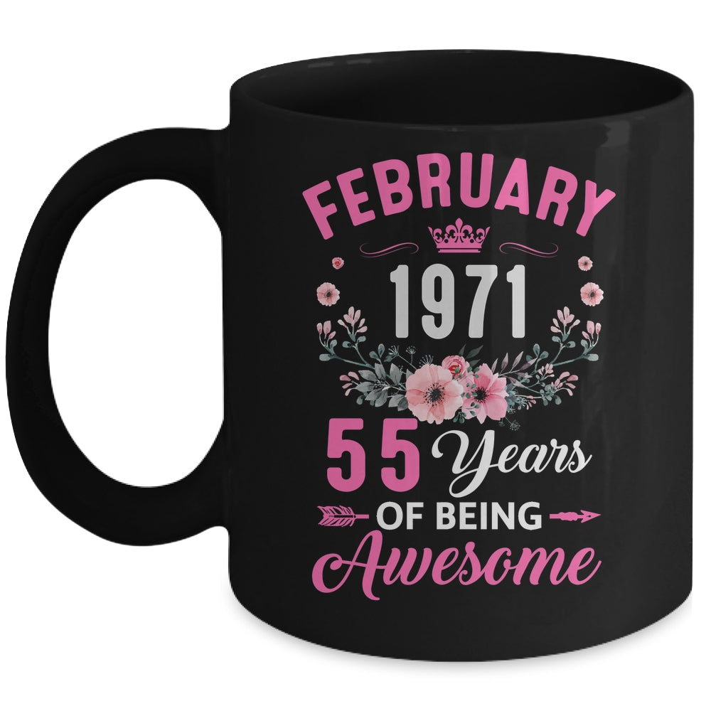 Awesome Since 1971 55 Years Old February 55th Birthday Women Mug | siriusteestore