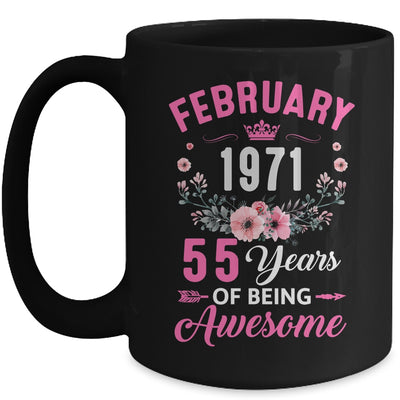 Awesome Since 1971 55 Years Old February 55th Birthday Women Mug | siriusteestore