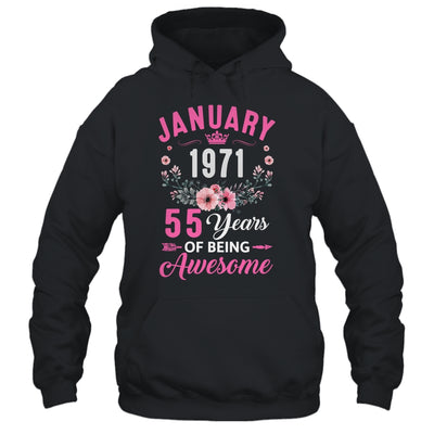 Awesome Since 1971 55 Years Old January 55th Birthday Women Shirt & Tank Top | siriusteestore