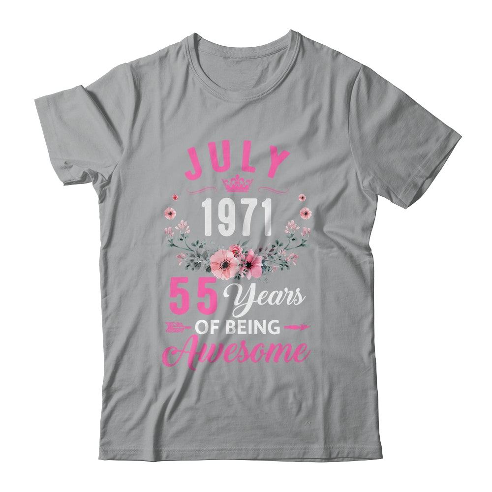 Awesome Since 1971 55 Years Old July 55th Birthday Women Shirt & Tank Top | siriusteestore