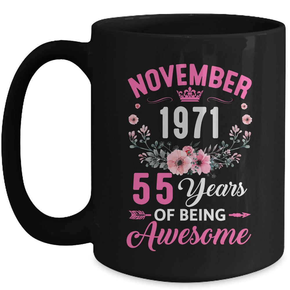 Awesome Since 1971 55 Years Old November 55th Birthday Women Mug | siriusteestore