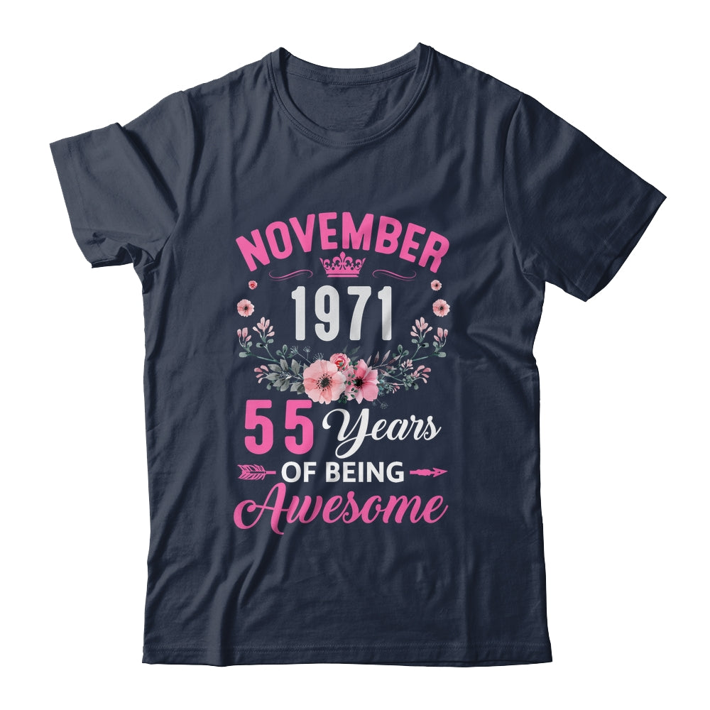 Awesome Since 1971 55 Years Old November 55th Birthday Women Shirt & Tank Top | siriusteestore
