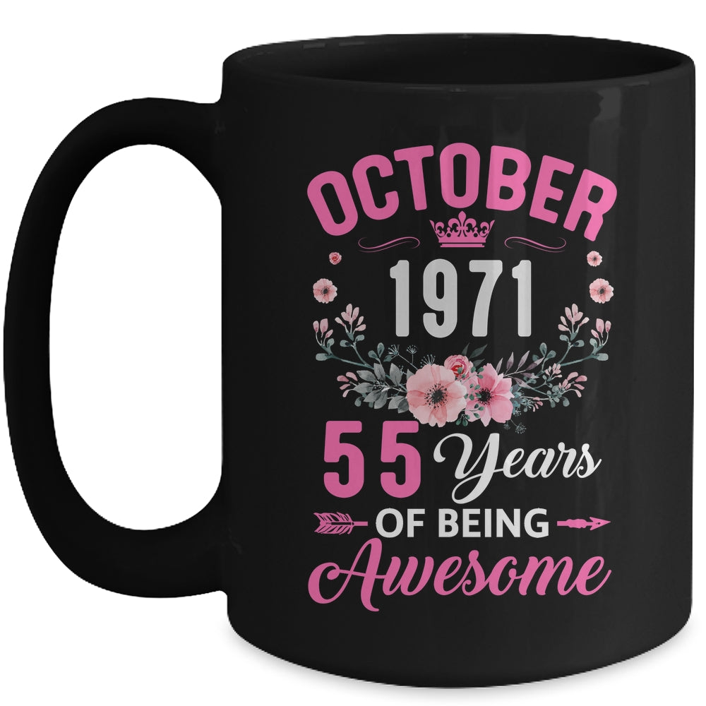 Awesome Since 1971 55 Years Old October 55th Birthday Women Mug | siriusteestore