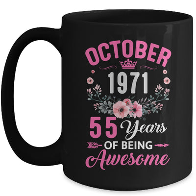 Awesome Since 1971 55 Years Old October 55th Birthday Women Mug | siriusteestore