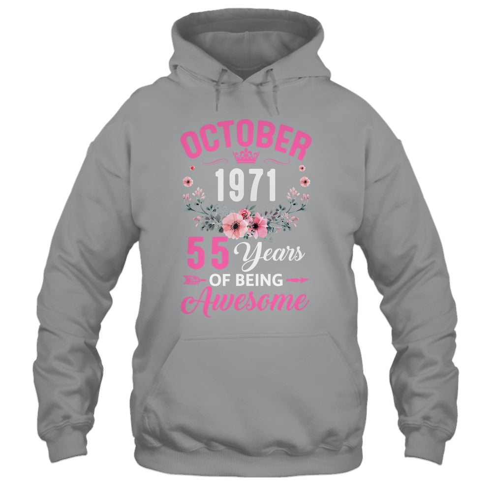 Awesome Since 1971 55 Years Old October 55th Birthday Women Shirt & Tank Top | siriusteestore