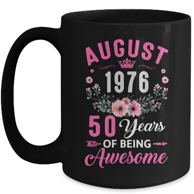 Awesome Since 1976 50 Years Old August 50th Birthday Women Mug | siriusteestore