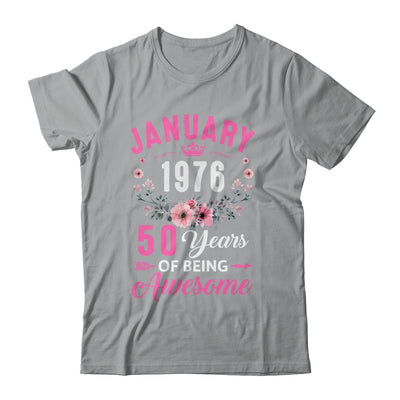 Awesome Since 1976 50 Years Old January 50th Birthday Women Shirt & Tank Top | siriusteestore