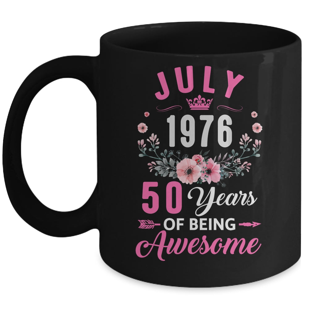 Awesome Since 1976 50 Years Old July 50th Birthday Women Mug | siriusteestore