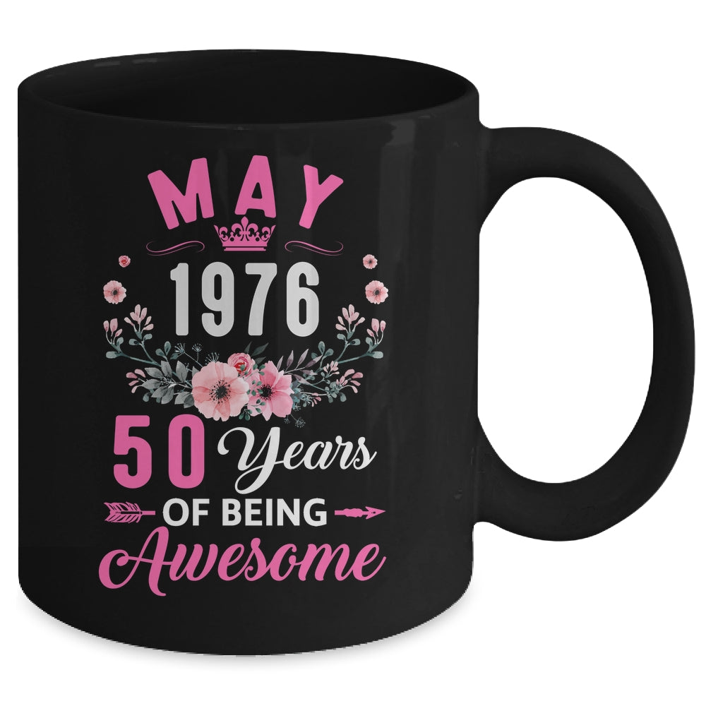 Awesome Since 1976 50 Years Old May 50th Birthday Women Mug | siriusteestore