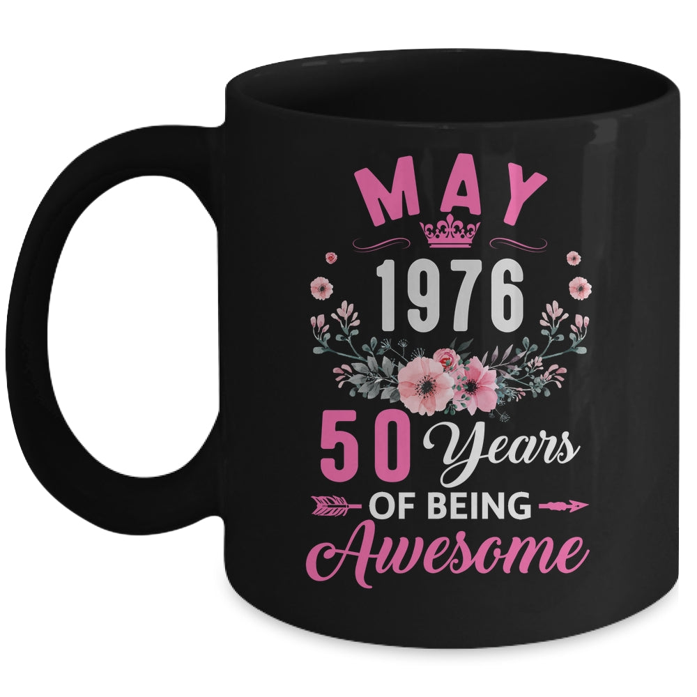 Awesome Since 1976 50 Years Old May 50th Birthday Women Mug | siriusteestore