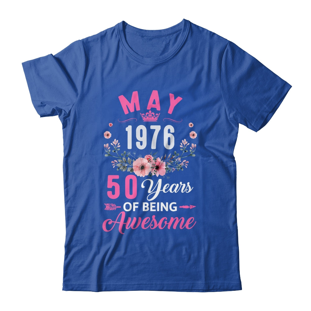 Awesome Since 1976 50 Years Old May 50th Birthday Women Shirt & Tank Top | siriusteestore