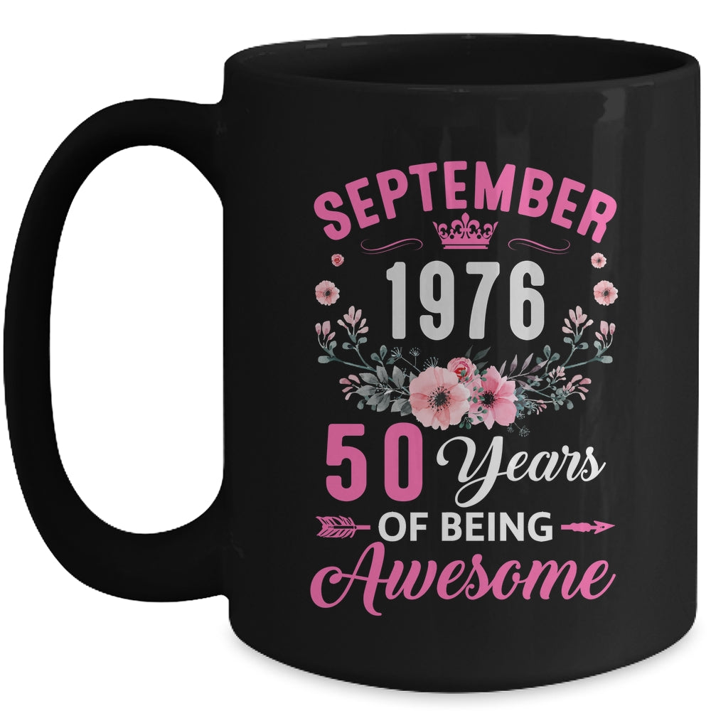 Awesome Since 1976 50 Years Old September 50th Birthday Women Mug | siriusteestore