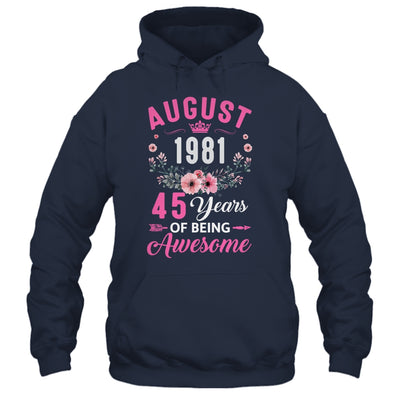 Awesome Since 1981 45 Years Old August 45th Birthday Women Shirt & Tank Top | siriusteestore