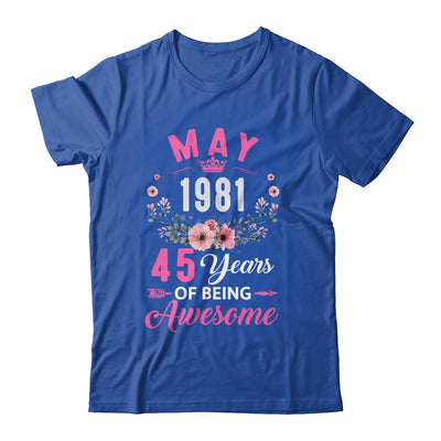 Awesome Since 1981 45 Years Old May 45th Birthday Women Shirt & Tank Top | siriusteestore